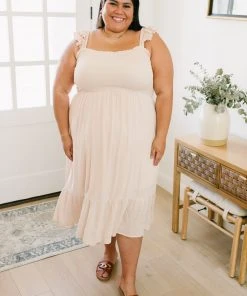 Ave Shops Oatmeal Clear View Dress - Stylish Dresses, Rompers & Jumpsuits 47 Ave Shops Dresses, Rompers, Jumpsuits Clear View Dress In Oatmeal