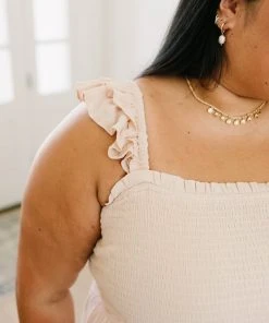 Ave Shops Oatmeal Clear View Dress - Stylish Dresses, Rompers & Jumpsuits 50 Ave Shops Dresses, Rompers, Jumpsuits Clear View Dress In Oatmeal