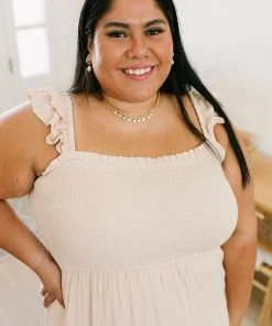 Ave Shops Oatmeal Clear View Dress - Stylish Dresses, Rompers & Jumpsuits 57 Ave Shops Dresses, Rompers, Jumpsuits Clear View Dress In Oatmeal