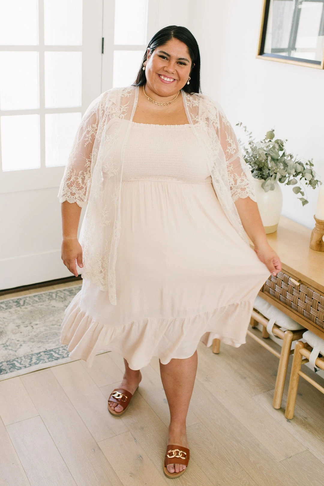 Ave Shops Oatmeal Clear View Dress - Stylish Dresses, Rompers & Jumpsuits 32 Ave Shops Dresses, Rompers, Jumpsuits Clear View Dress In Oatmeal