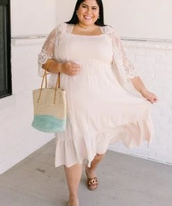 Ave Shops Oatmeal Clear View Dress - Stylish Dresses, Rompers & Jumpsuits 55 Ave Shops Dresses, Rompers, Jumpsuits Clear View Dress In Oatmeal