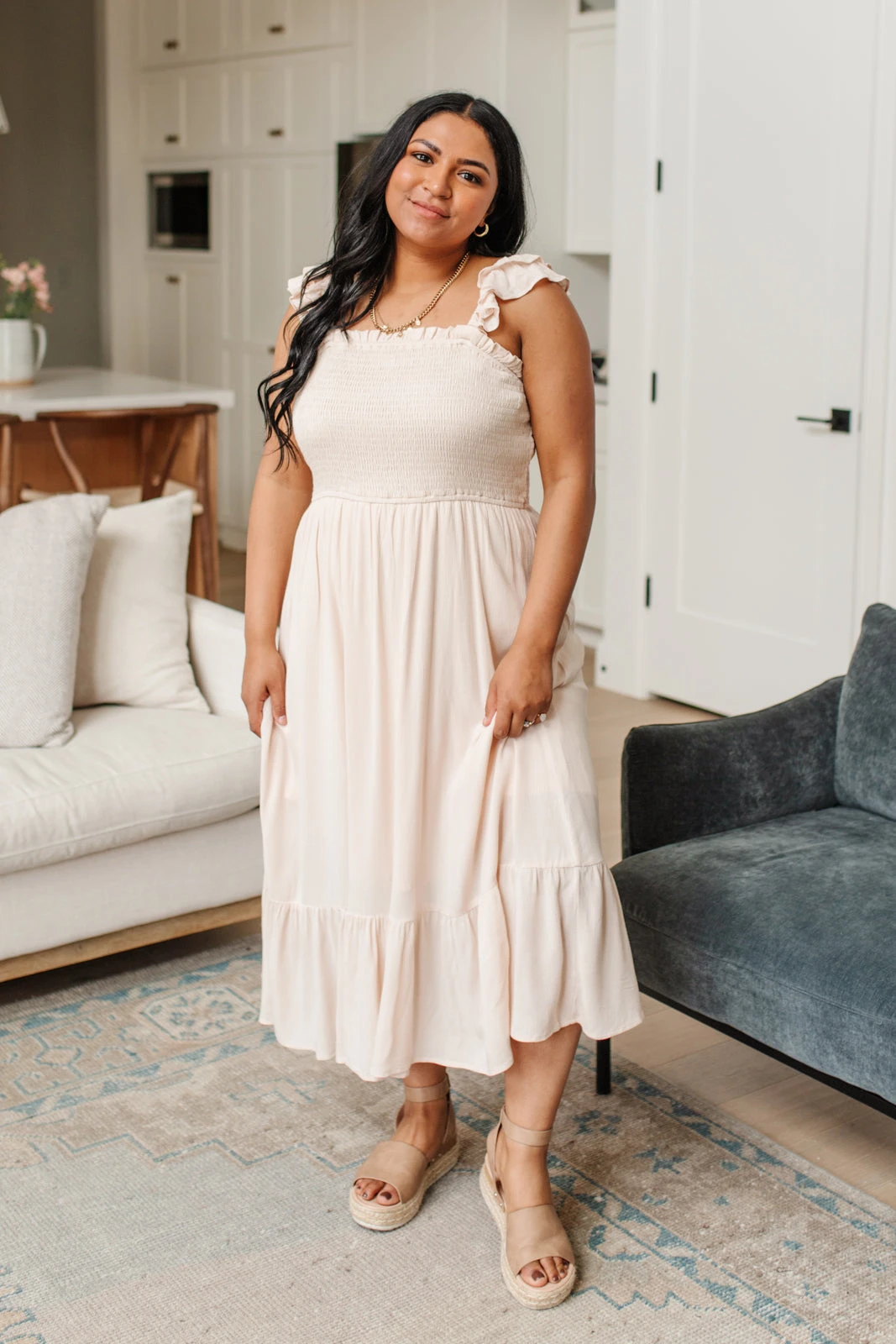 Ave Shops Oatmeal Clear View Dress - Stylish Dresses, Rompers & Jumpsuits 7 Ave Shops Dresses, Rompers, Jumpsuits Clear View Dress In Oatmeal