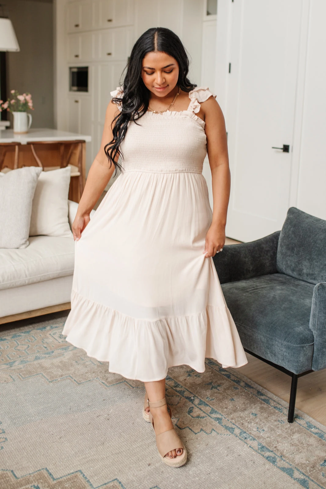 Ave Shops Oatmeal Clear View Dress - Stylish Dresses, Rompers & Jumpsuits 14 Ave Shops Dresses, Rompers, Jumpsuits Clear View Dress In Oatmeal