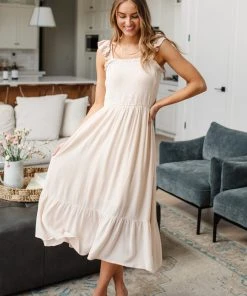 Ave Shops Oatmeal Clear View Dress - Stylish Dresses, Rompers & Jumpsuits 49 Ave Shops Dresses, Rompers, Jumpsuits Clear View Dress In Oatmeal