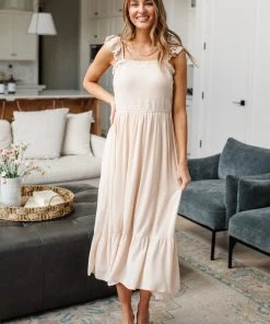 Ave Shops Oatmeal Clear View Dress - Stylish Dresses, Rompers & Jumpsuits 43 Ave Shops Dresses, Rompers, Jumpsuits Clear View Dress In Oatmeal