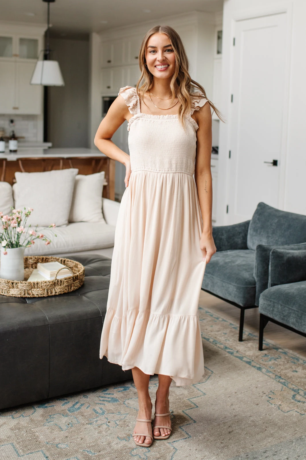 Ave Shops Oatmeal Clear View Dress - Stylish Dresses, Rompers & Jumpsuits 9 Ave Shops Dresses, Rompers, Jumpsuits Clear View Dress In Oatmeal