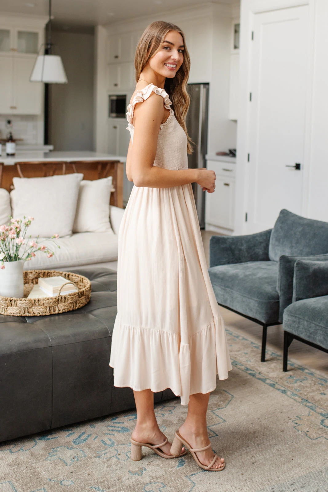 Ave Shops Oatmeal Clear View Dress - Stylish Dresses, Rompers & Jumpsuits 17 Ave Shops Dresses, Rompers, Jumpsuits Clear View Dress In Oatmeal