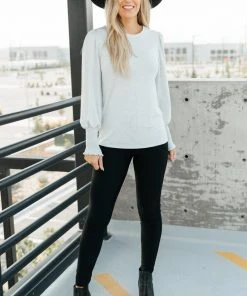 Ave Shops Long Sleeve Tops Cloud Watching Top