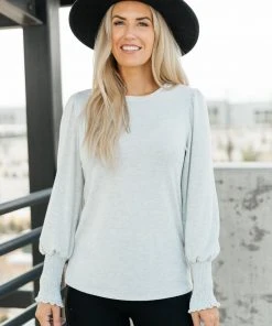 Ave Shops Long Sleeve Tops Cloud Watching Top