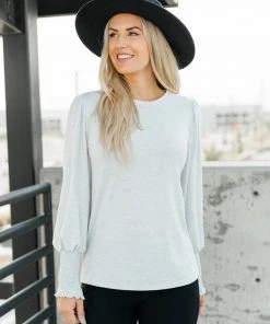 Ave Shops Long Sleeve Tops Cloud Watching Top