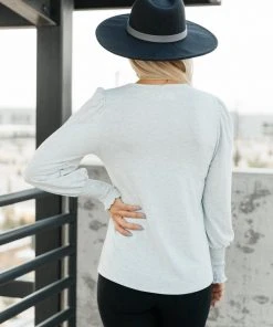 Ave Shops Long Sleeve Tops Cloud Watching Top