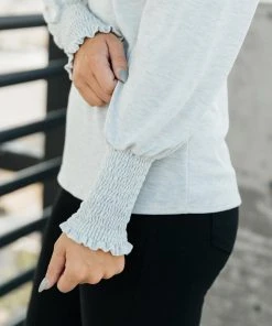 Ave Shops Long Sleeve Tops Cloud Watching Top