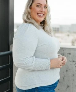 Ave Shops Long Sleeve Tops Cloud Watching Top