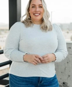 Ave Shops Long Sleeve Tops Cloud Watching Top