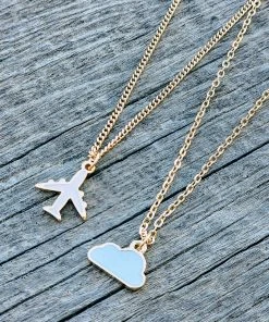 Wfs Cloud & Airplane Necklace Set New Arrivals