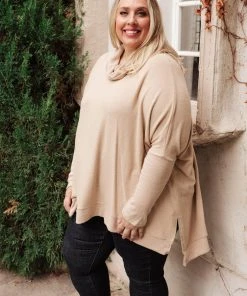 Ave Shops Cobblestone Cowl Neck Sweater – Stylish Long Sleeve Top for Women 25 Ave Shops Clothing Cobblestone Cowl Neck Sweater