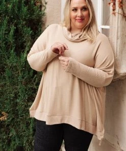 Ave Shops Cobblestone Cowl Neck Sweater – Stylish Long Sleeve Top for Women 18 Ave Shops Clothing Cobblestone Cowl Neck Sweater