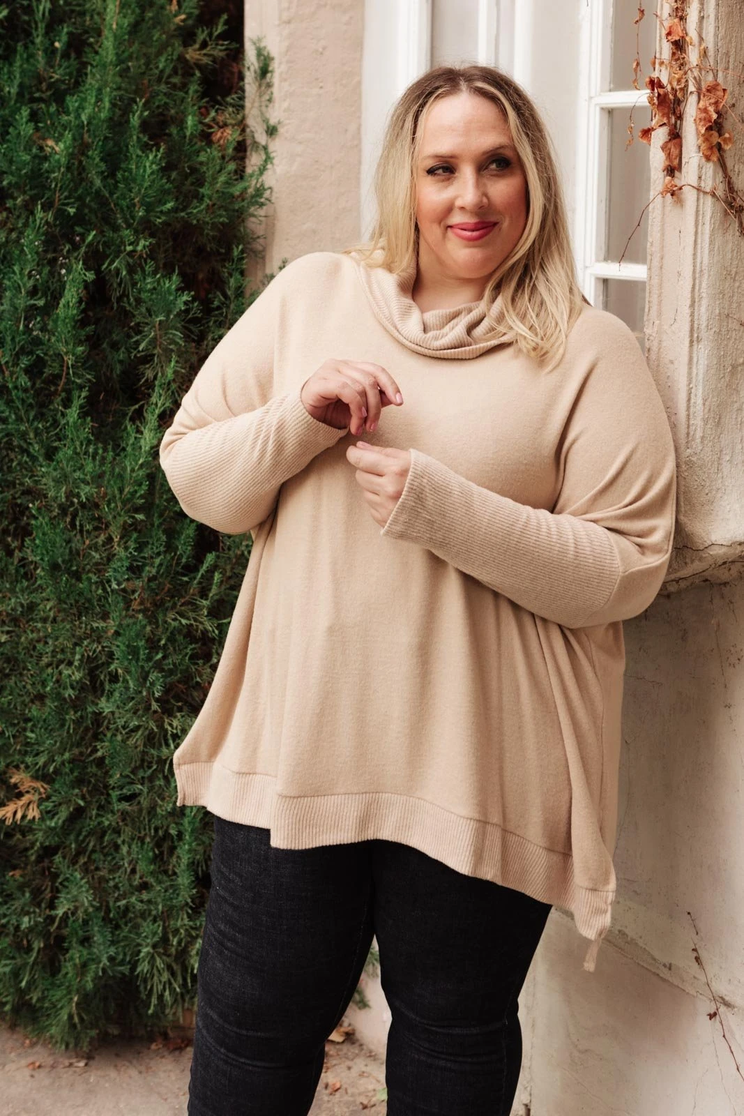 Ave Shops Cobblestone Cowl Neck Sweater – Stylish Long Sleeve Top for Women 6 Ave Shops Clothing Cobblestone Cowl Neck Sweater