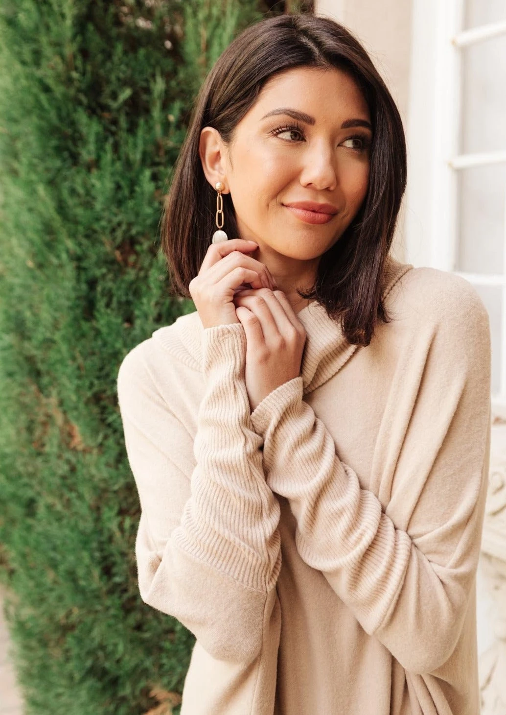 Ave Shops Cobblestone Cowl Neck Sweater – Stylish Long Sleeve Top for Women 4 Ave Shops Clothing Cobblestone Cowl Neck Sweater