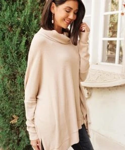 Ave Shops Cobblestone Cowl Neck Sweater – Stylish Long Sleeve Top for Women 21 Ave Shops Clothing Cobblestone Cowl Neck Sweater