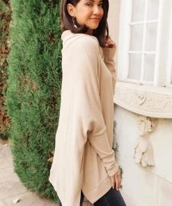 Ave Shops Cobblestone Cowl Neck Sweater – Stylish Long Sleeve Top for Women 19 Ave Shops Clothing Cobblestone Cowl Neck Sweater