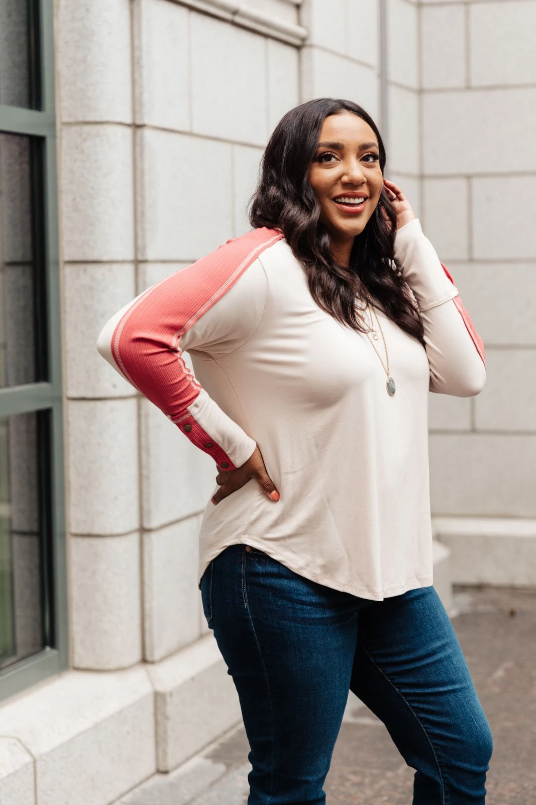 Ave Shops Coffee Date V Neck Top - Stylish Long Sleeve Tops for Women 8 Ave Shops Coffee Date V Neck Top Clothing