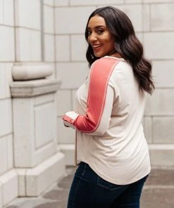 Ave Shops Coffee Date V Neck Top - Stylish Long Sleeve Tops for Women 24 Ave Shops Coffee Date V Neck Top Clothing