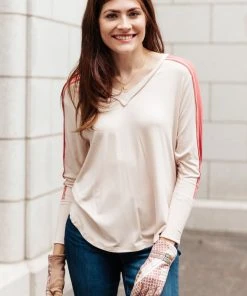Ave Shops Coffee Date V Neck Top - Stylish Long Sleeve Tops for Women 19 Ave Shops Coffee Date V Neck Top Clothing