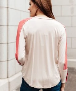 Ave Shops Coffee Date V Neck Top - Stylish Long Sleeve Tops for Women 25 Ave Shops Coffee Date V Neck Top Clothing