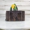 Montana West Handbags & Wallets Coffee Tooled Western Cowhide Wallet