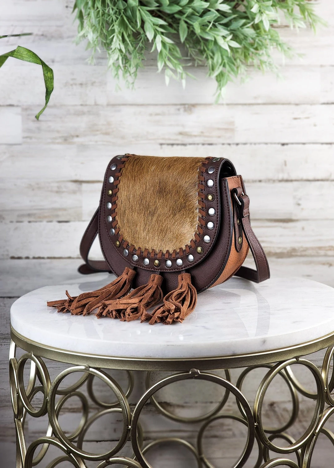 Trenditions Cognac Fringe Crossbody Handbag - Stylish & Functional 5 Trenditions Cognac Fringe Crossbody Handbag