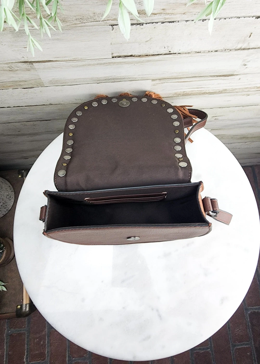 Trenditions Cognac Fringe Crossbody Handbag - Stylish & Functional 6 Trenditions Cognac Fringe Crossbody Handbag