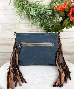 Myra Colorful Floral Tooled & Fringe Crossbody Handbags & Wallets