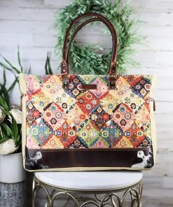 Sixtease Colorful Keeper Cowhide Weekender Bag