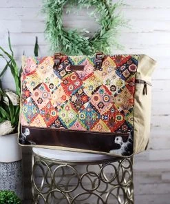 Sixtease Colorful Keeper Cowhide Weekender Bag