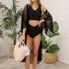 Ave Shops Clothing Beachside Babe Kimono In Black
