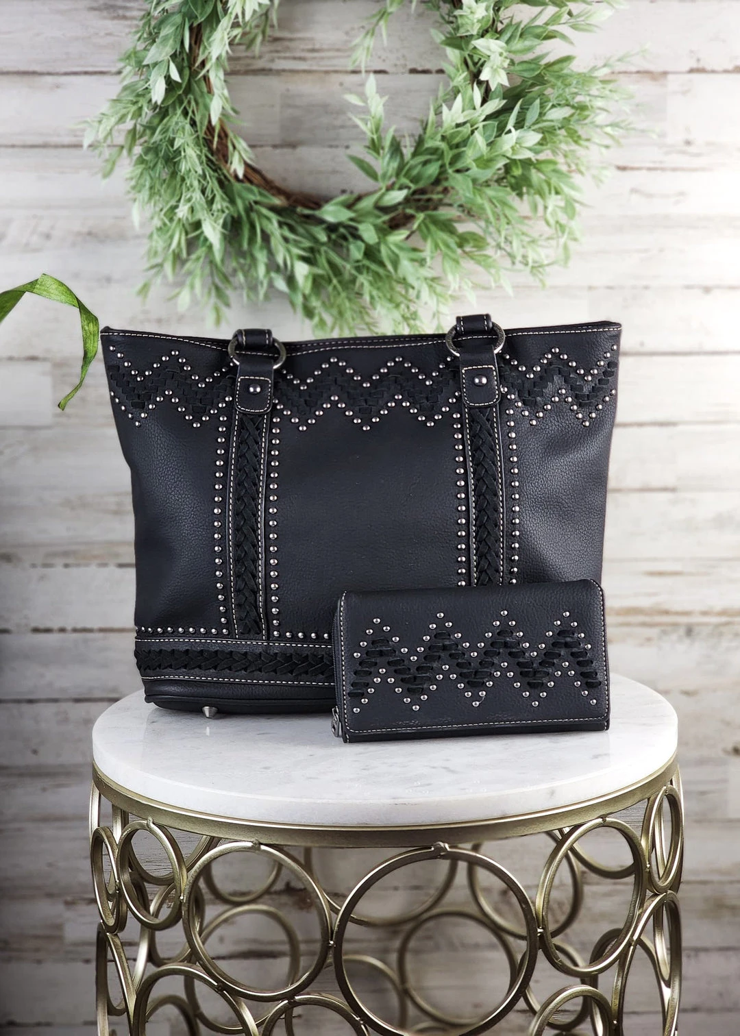 Montana West Concealed Carry Black Alexa Handbag & Wallet Set - Stylish & Functional 5 Montana West Concealed Carry Black Alexa Handbag & Wallet