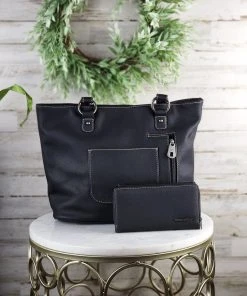 Montana West Concealed Carry Black Alexa Handbag & Wallet Set - Stylish & Functional 15 Montana West Concealed Carry Black Alexa Handbag & Wallet