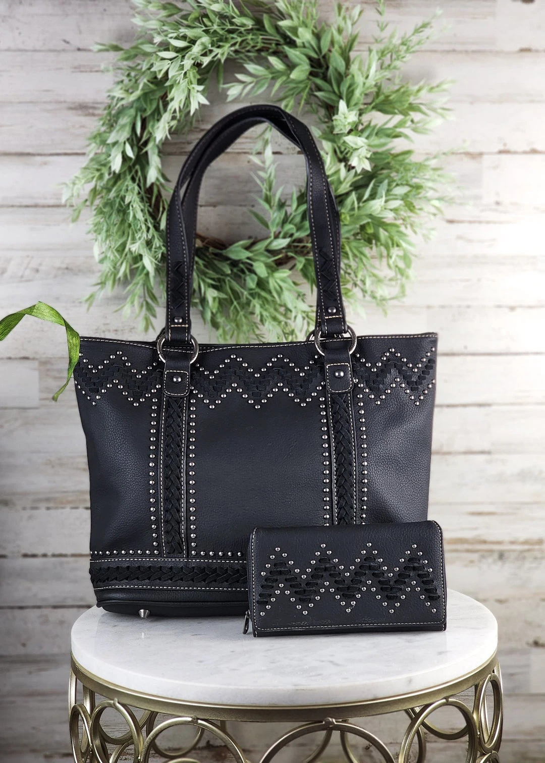 Montana West Concealed Carry Black Alexa Handbag & Wallet Set - Stylish & Functional 4 Montana West Concealed Carry Black Alexa Handbag & Wallet