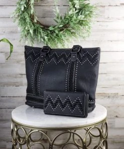 Montana West Concealed Carry Black Alexa Handbag & Wallet Set - Stylish & Functional 12 Montana West Concealed Carry Black Alexa Handbag & Wallet