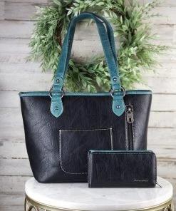 Montana West Concealed Carry Black Aztec Western Handbag & Wallet