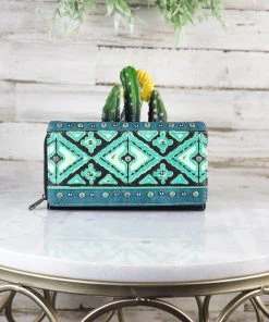 Montana West Concealed Carry Black Aztec Western Handbag & Wallet