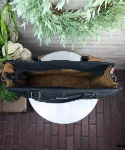 American Darling Concealed Carry Black Embossed Tote Handbag