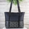 Montana West Concealed Carry Black Studded Tote Handbag Handbags & Wallets