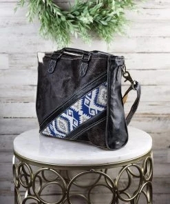 Hopofly Concealed Carry Bleu Aztec Ace Crossbody Handbag