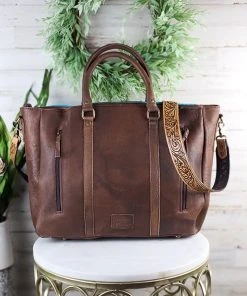 American Darling Concealed Carry Blue Aztec Elvira Tote Handbag Handbags & Wallets