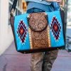 American Darling Concealed Carry Blue Aztec Elvira Tote Handbag Handbags & Wallets
