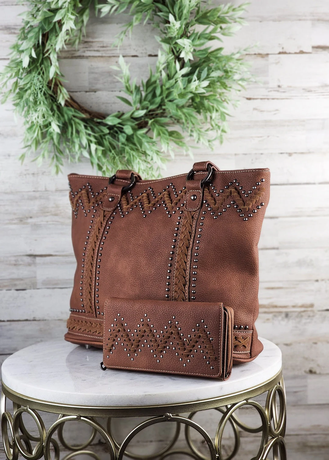 Montana West Concealed Carry Brown Alexa Handbag & Wallet Set - Stylish & Functional 5 Montana West Concealed Carry Brown Alexa Handbag & Wallet Handbags & Wallets