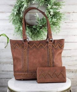 Montana West Concealed Carry Brown Alexa Handbag & Wallet Handbags & Wallets