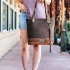Montana West Concealed Carry Brown Arrow Tote Handbag